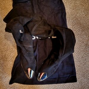 New Schutz Black Suede Roberty Over the Knee Boots 5